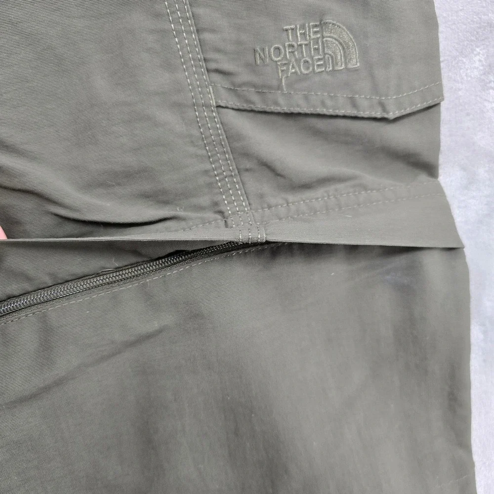 The North Face Convertible Pants Mens XL Green Cargo‎ Hiking Zip Off Outdoor
